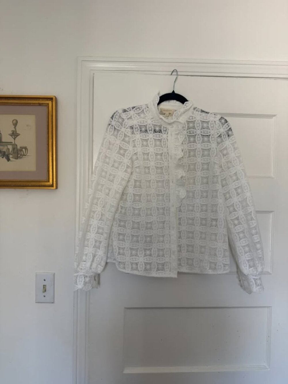 Sezane lace Chlo blouse - sz 34, fits like 4 - Picture 3 of 9